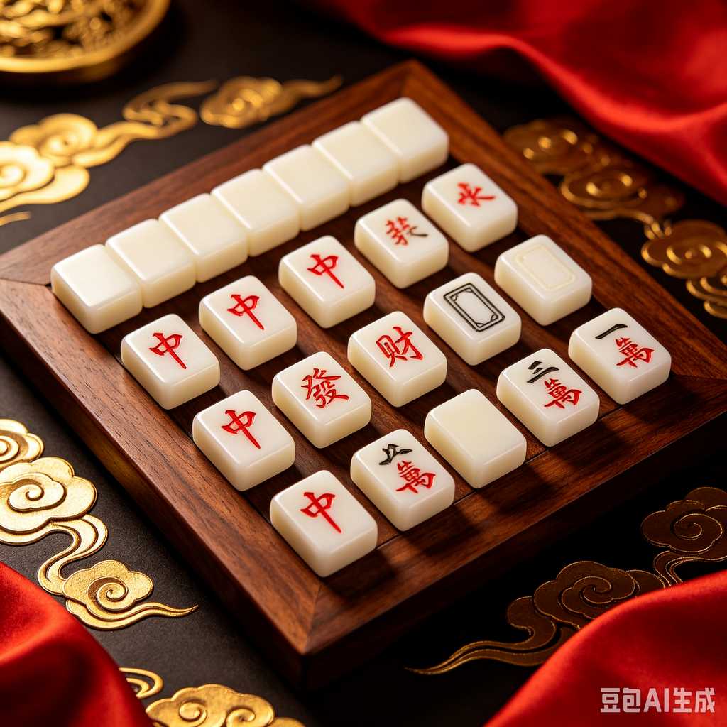 logo engrave mahjong tiles