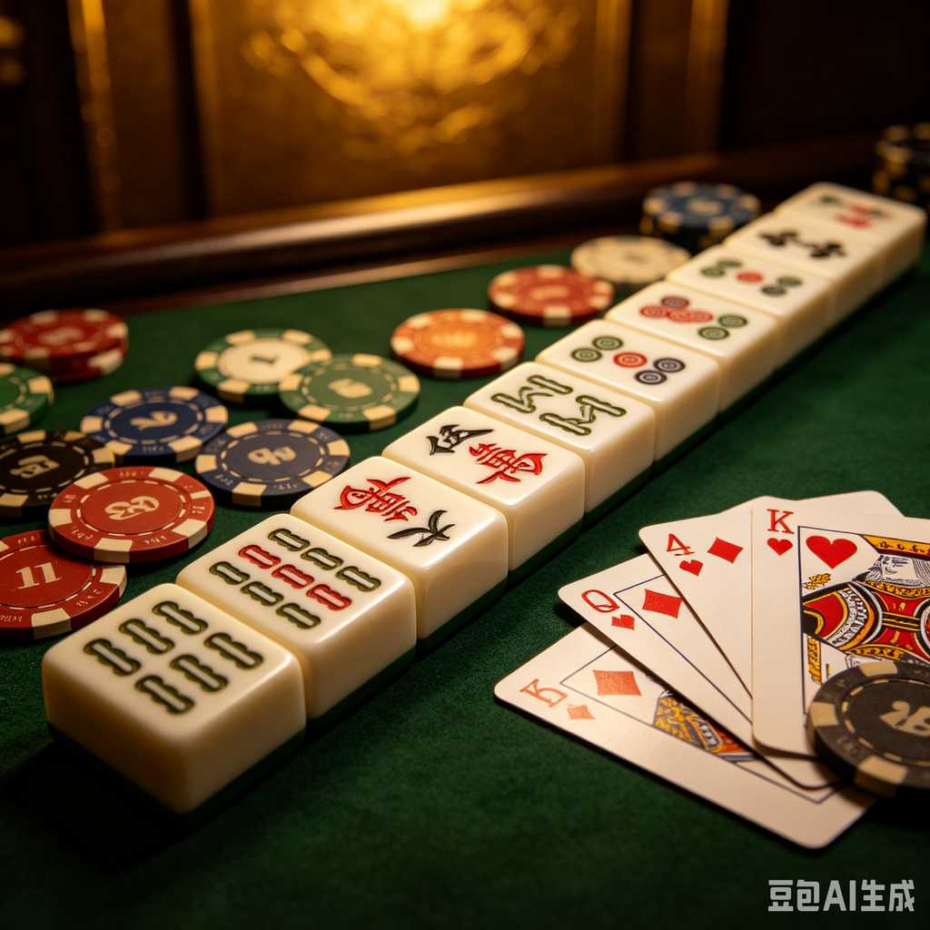 gradient green mahjong set